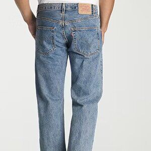 LEVI'S Men's 501 Classic Blue Straight Jeans Button Fly Denim Medium 34 X 34